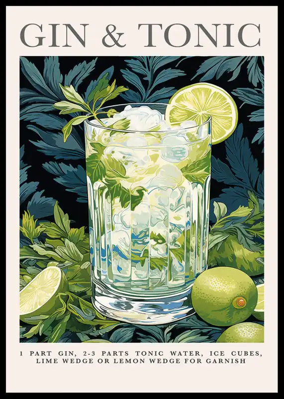 Heißes Angebot Art Of Classic Gin And Tonic Poster