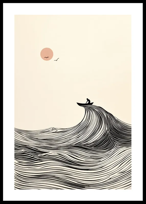 Direkt Vom Hersteller Solitude On The Waves Poster