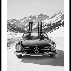Zertifiziert Skiing In My Mercedes-Benz Poster