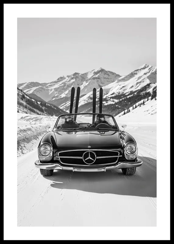 Zertifiziert Skiing In My Mercedes-Benz Poster