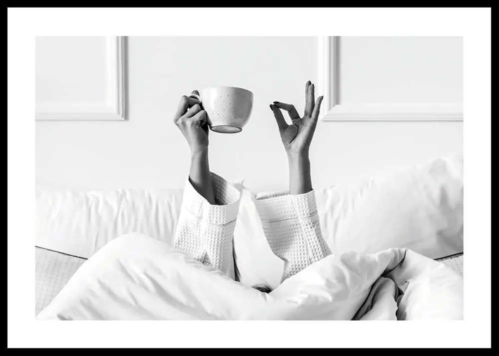 Morning Zen Coffee In Bed Poster Finale Aktion