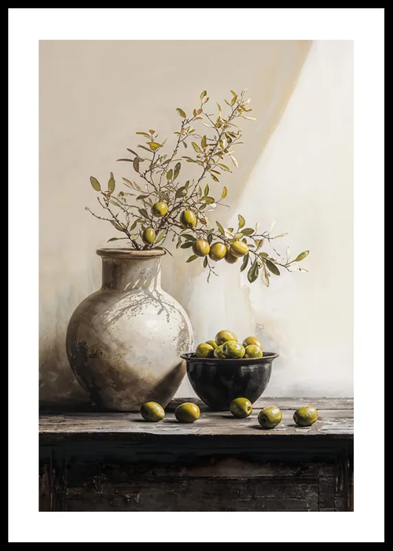 Olive Branch Still Life Poster Garantierte Lieferung