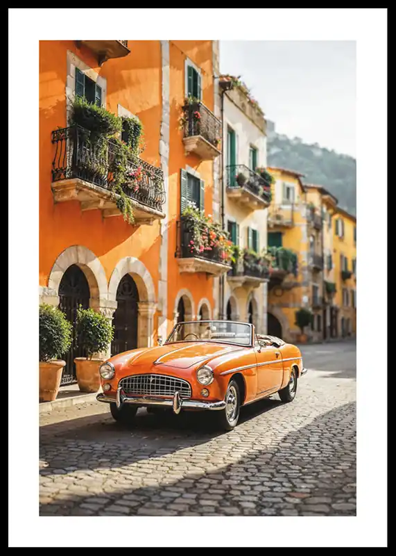 Kracherpreis Vintage Car Italy Poster