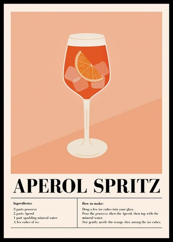 Aperol Spritz Cocktail Poster Neuheit