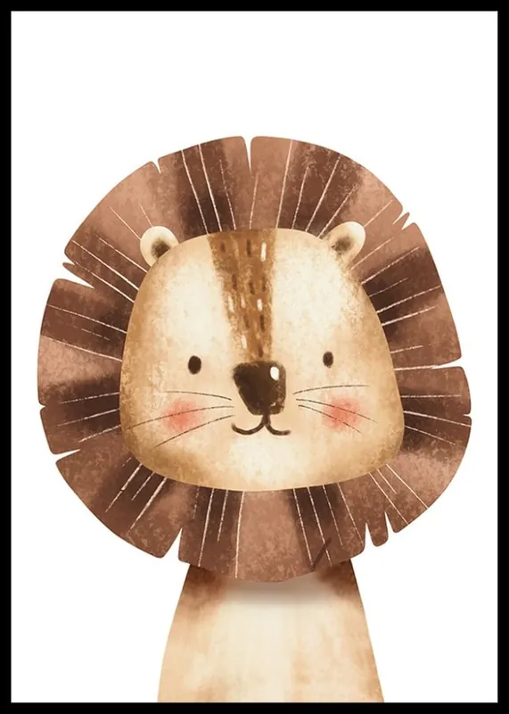 Markenware Lion Portrait Poster