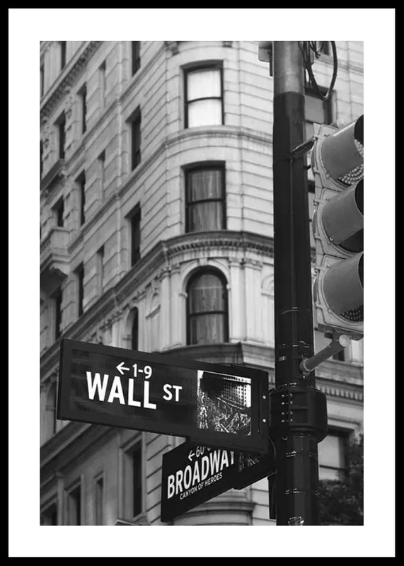 Wall Street Sign Poster Echt