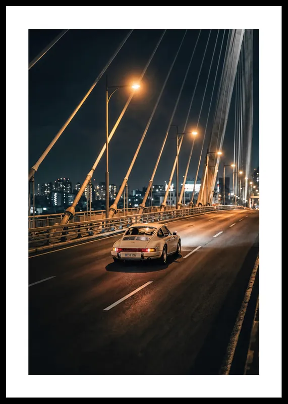 Porsche 911 Night Drive Escape Poster Begrenztes Angebot