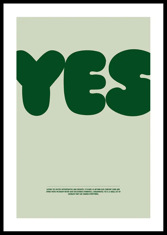 Kostenfreie Lieferung YES Green Poster