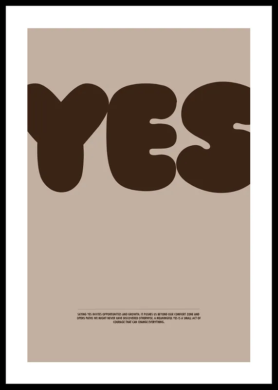 Solange Der Vorrat Reicht YES Brown Poster