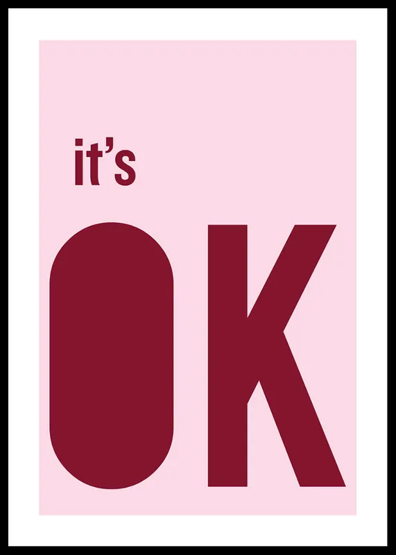 Its OK Red Poster Abverkauf