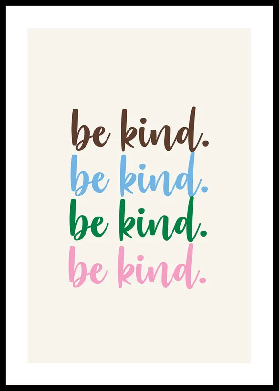 Billig Be Kind. Poster