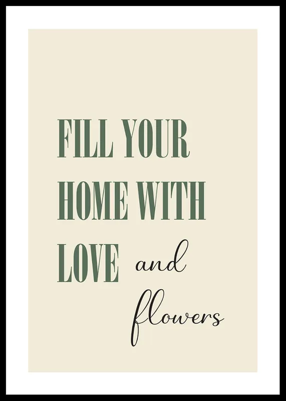 Love And Flowers Poster Super-Preis