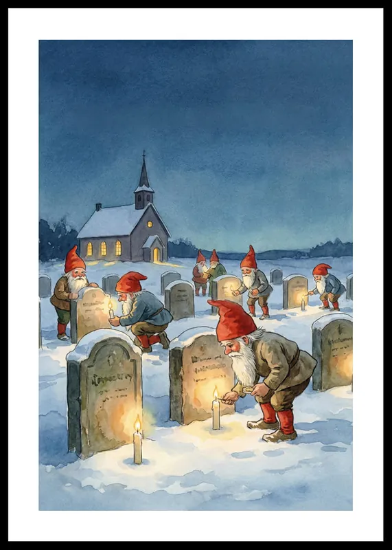 Candlelit Solstice Gathering Poster Top-Seller