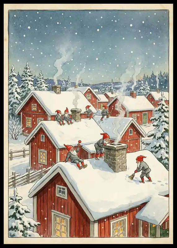 Snowy Village Tales Poster Beliebt