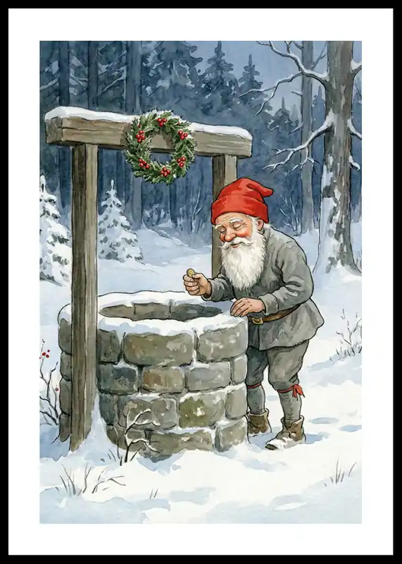 Yule Wishing Well Poster Kostenloser Rückversand