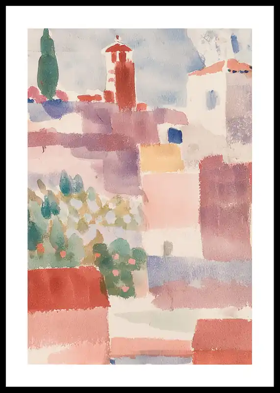 Pastel Village Dreams Poster Solange Der Vorrat Reicht