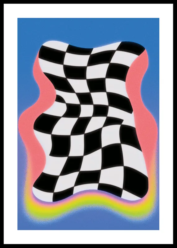 Günstig Checkered Ripples Poster