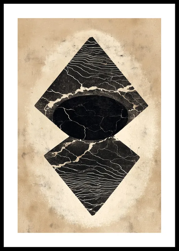 Highlight Cracked Symmetry Poster
