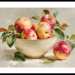 Still Life Bowl With Apple No2 Poster Angebot