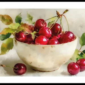 Still Life Bowl With Cherrie No2 Poster Sonderangebot