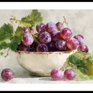 Schnäppchen Still Life Bowl With Grape No2 Poster