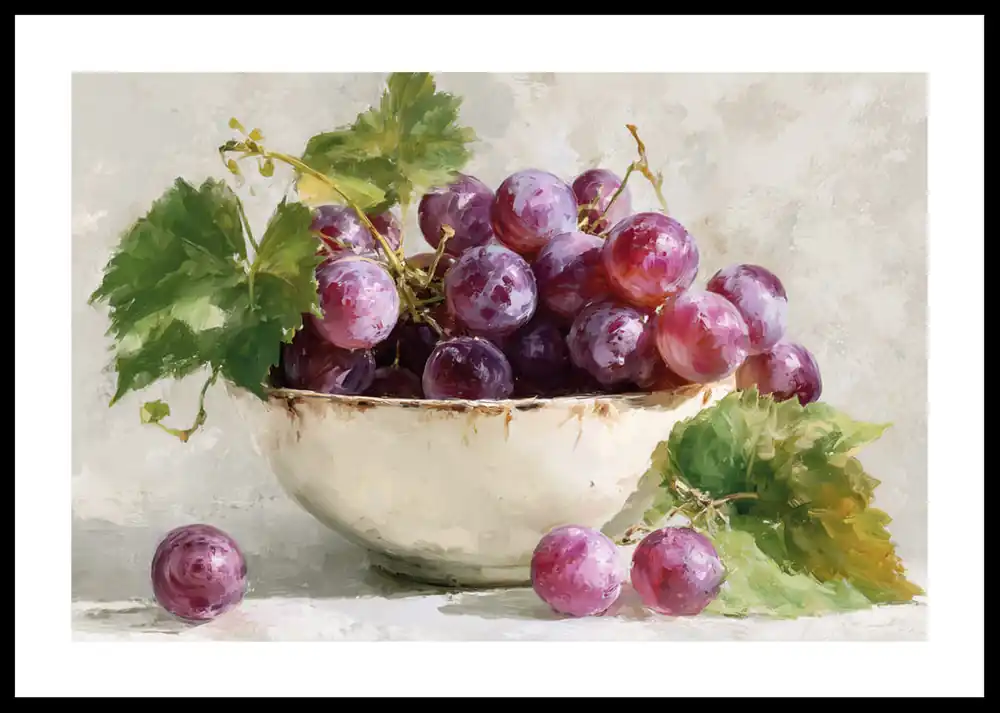 Schnäppchen Still Life Bowl With Grape No2 Poster