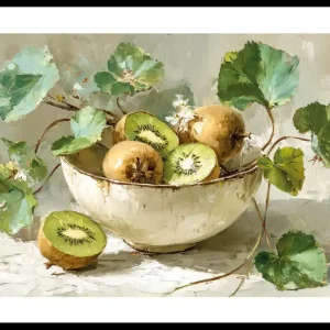 Markenware Still Life Bowl With Kiwi No2 Poster