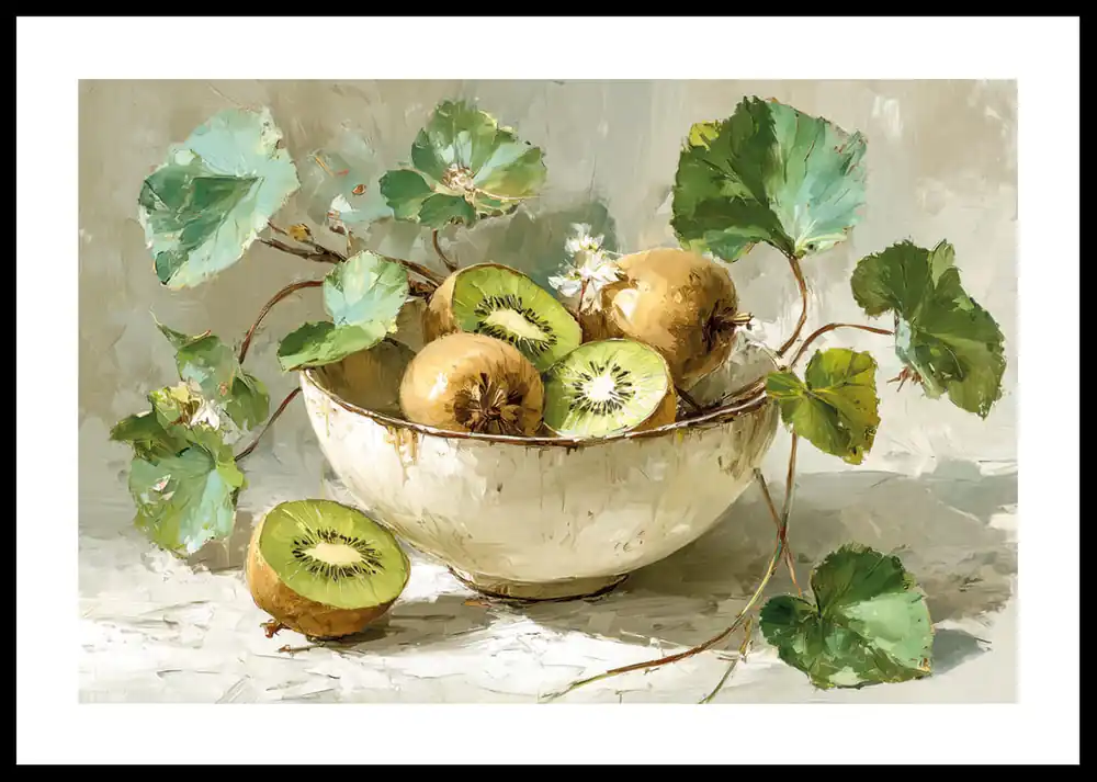Markenware Still Life Bowl With Kiwi No2 Poster