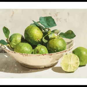 Still Life Bowl With Lime No2 Poster Markenware