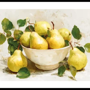 Still Life Bowl With Pear No2 Poster Saisonangebot