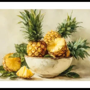 Top-Preis Still Life Bowl With Pineapple No2 Poster