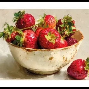 Meistverkauft Still Life Bowl With Strawberry No2 Poster
