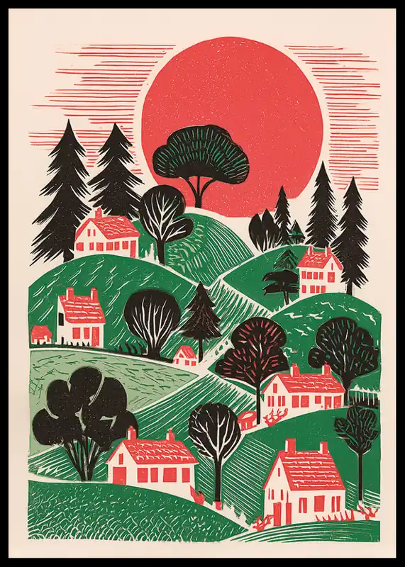Jetzt Kaufen Hillside Sunset Harmony Poster