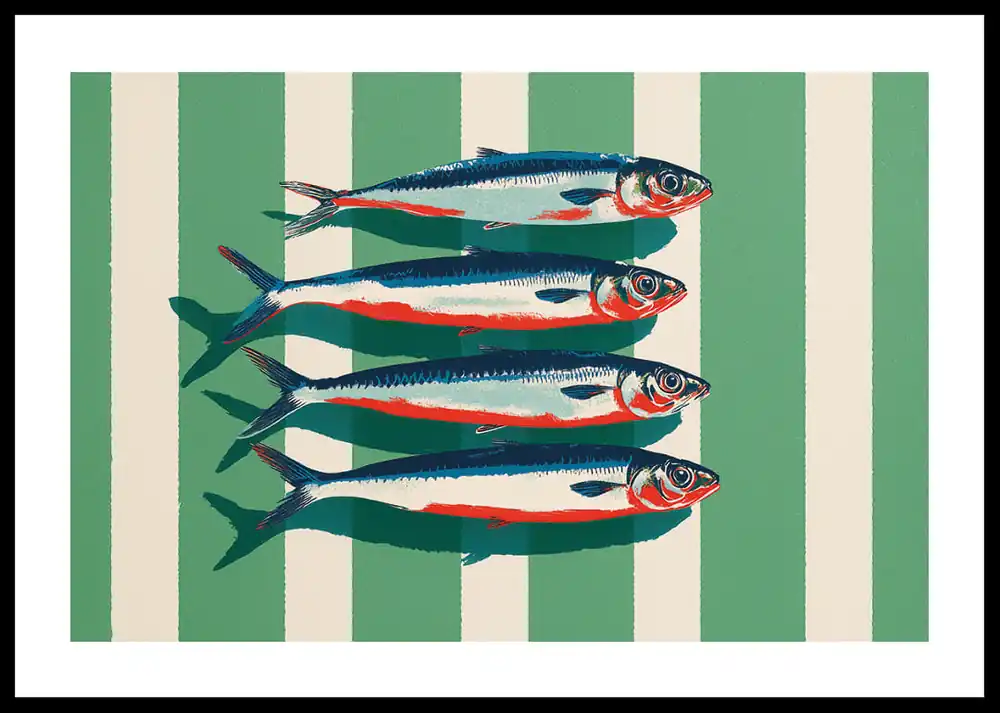 Retro Fish Symphony Poster Neue Kollektion