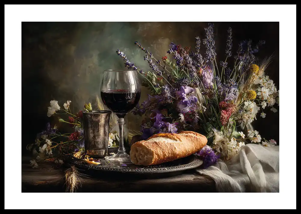 Nur Heute Rustic Lavender Serenity Poster