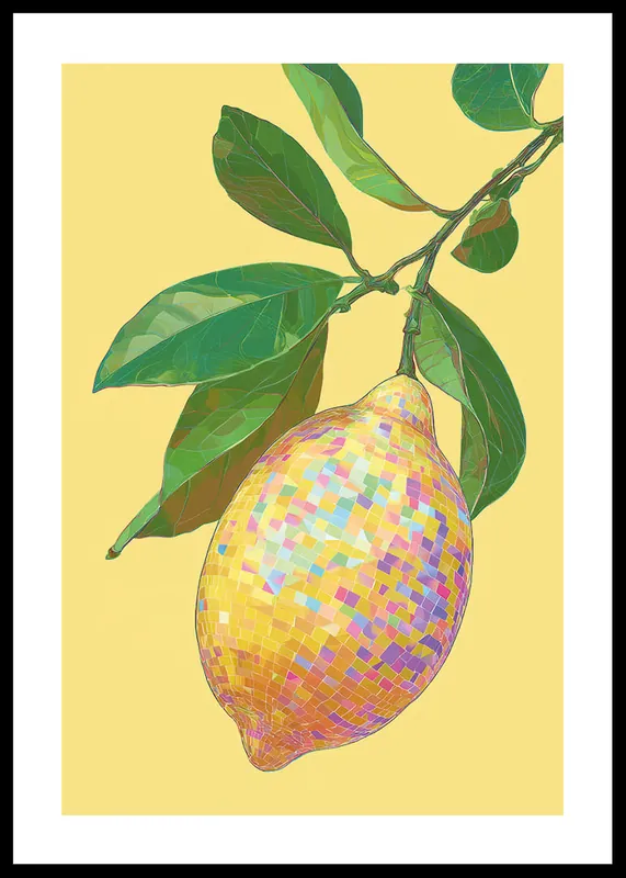 Disco Lemon Glow Poster Mega-Angebot