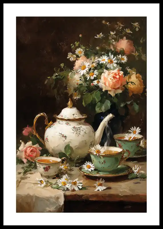 Schnäppchen Vintage Tea Serenity Poster