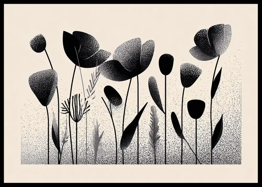 Saisonangebot Monochrome Meadow Poster
