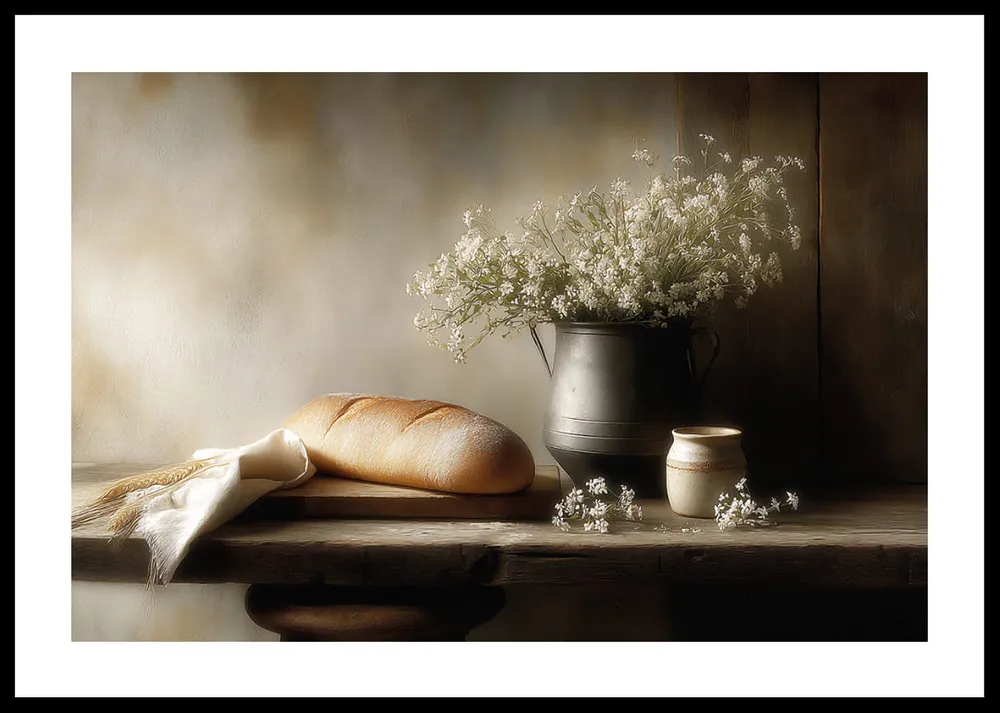 Flowers And Bread Poster Solange Der Vorrat Reicht