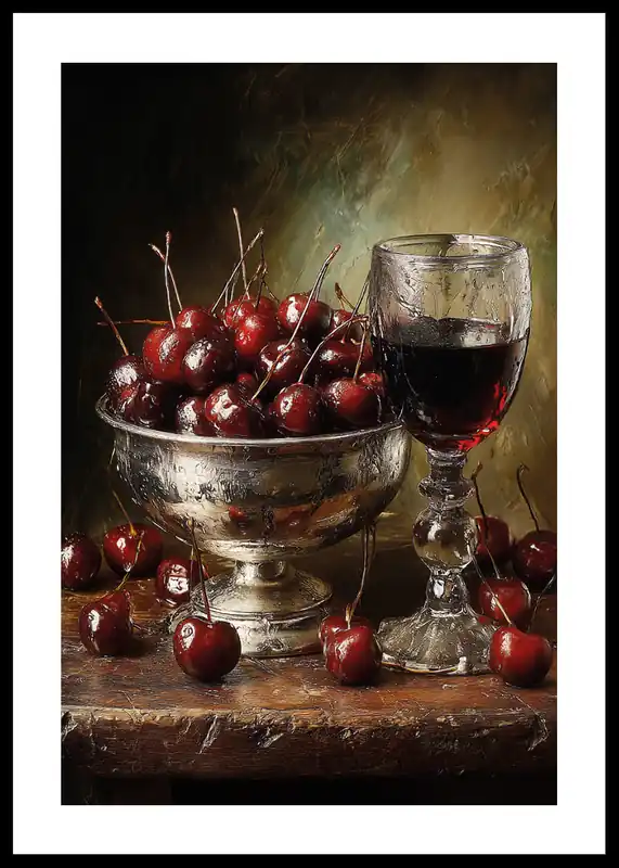 Cherries And Elegance Poster Top-Preis