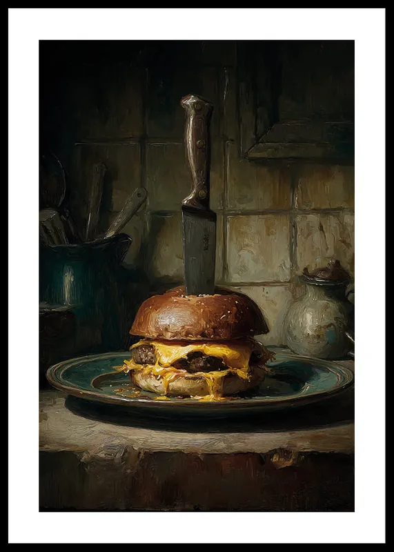 Rustic Burger Poster Sofort Bestellen
