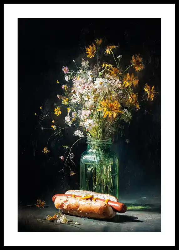 Still Life with Hotdog Poster Bestseller