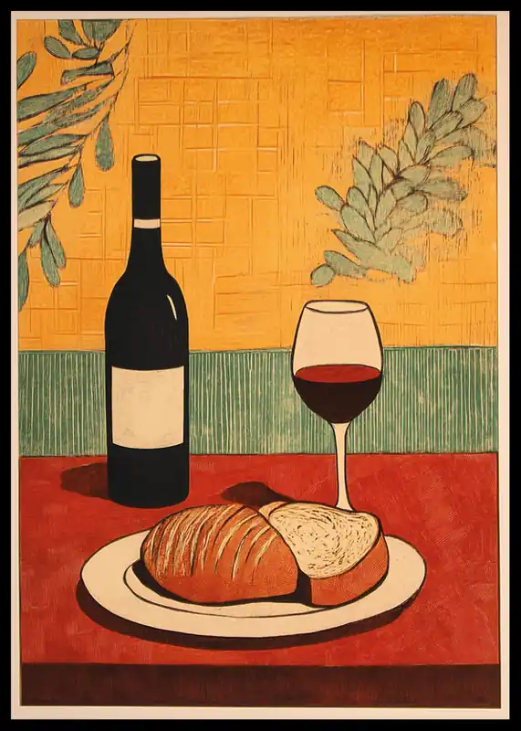 Billig Rustic Wine Harmony Poster