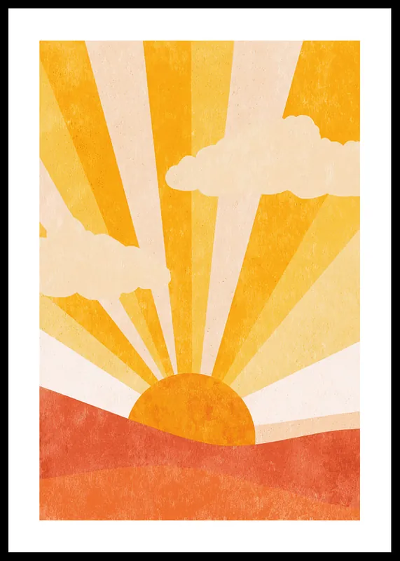 Super-Preis Radiant Golden Horizon Poster