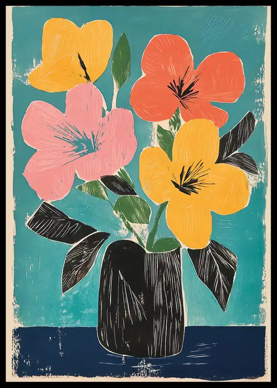 Vibrant Colorful Bouquet Poster Direkt Vom Hersteller