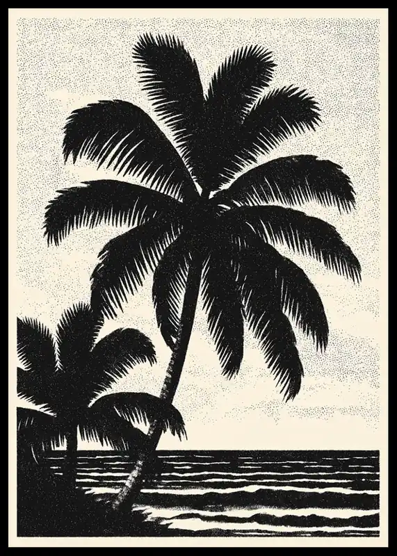 Online Kaufen Sunset Silhouette Palms Poster