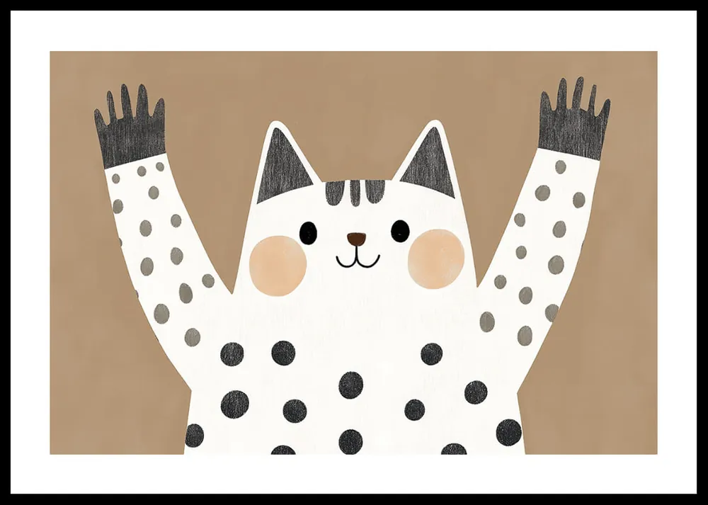Finale Aktion Polka Dot Cat Poster