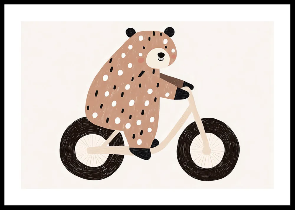 Markenware Bear on Wheels Poster