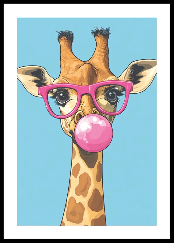 Preisreduziert Bubblegum Playful Giraffe Poster