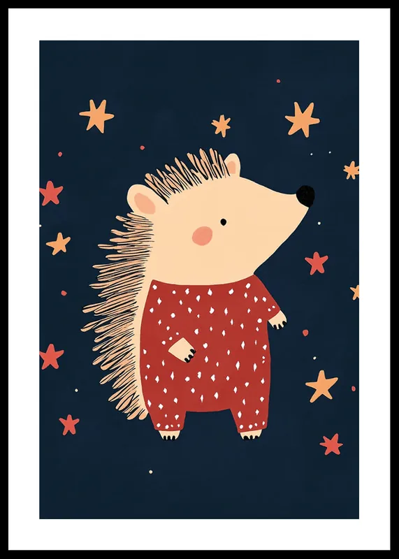 Starlit Hedgehog Dream Poster Knallerangebot